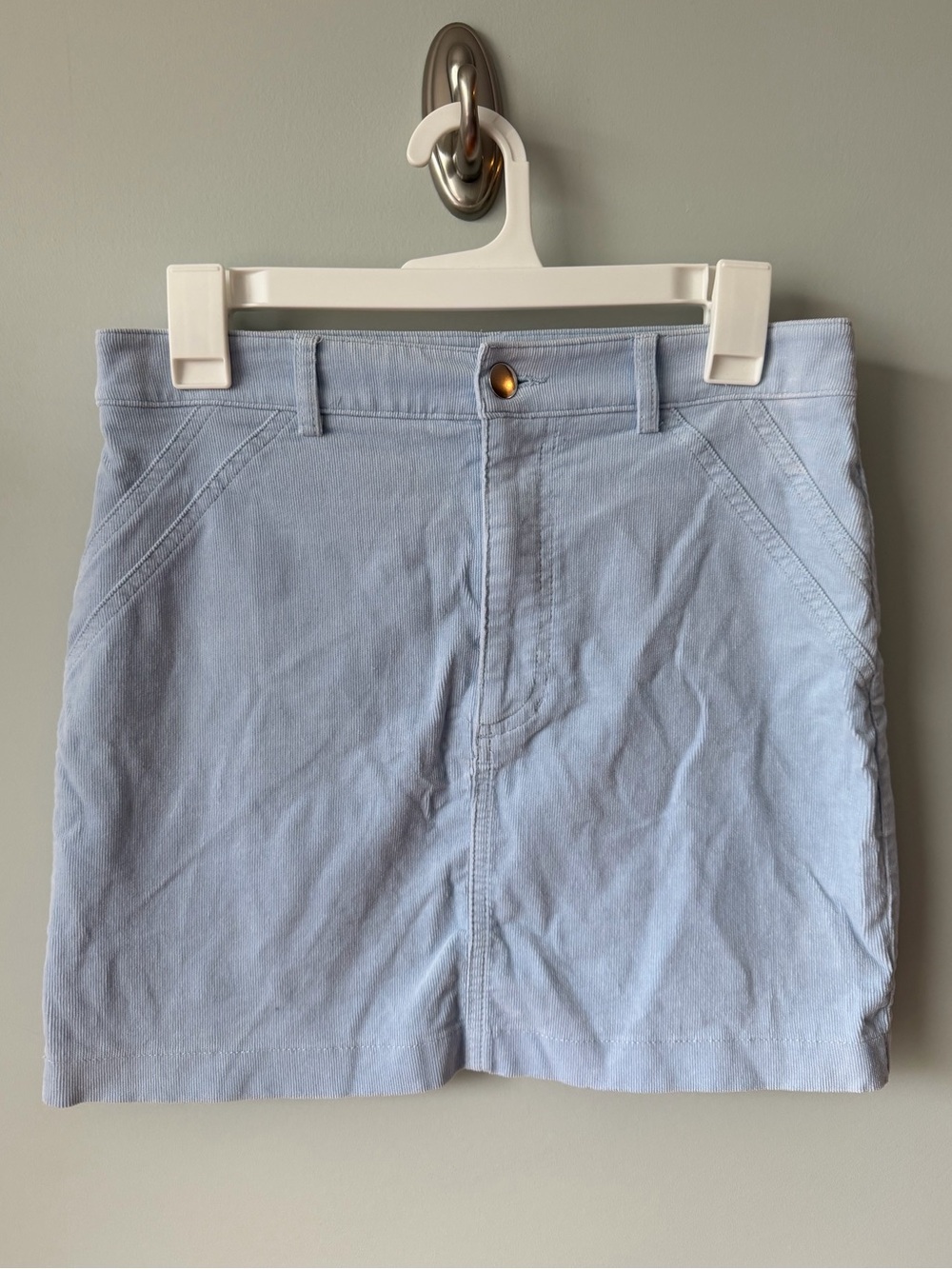 Forever 21 Light Blue Corduroy Mini Skirt